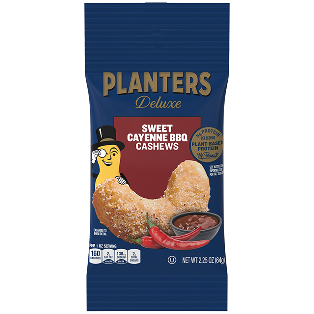 PLANTERS<sup>®</sup> Sweet Cayenne BBQ Cashews 2.25 oz packet