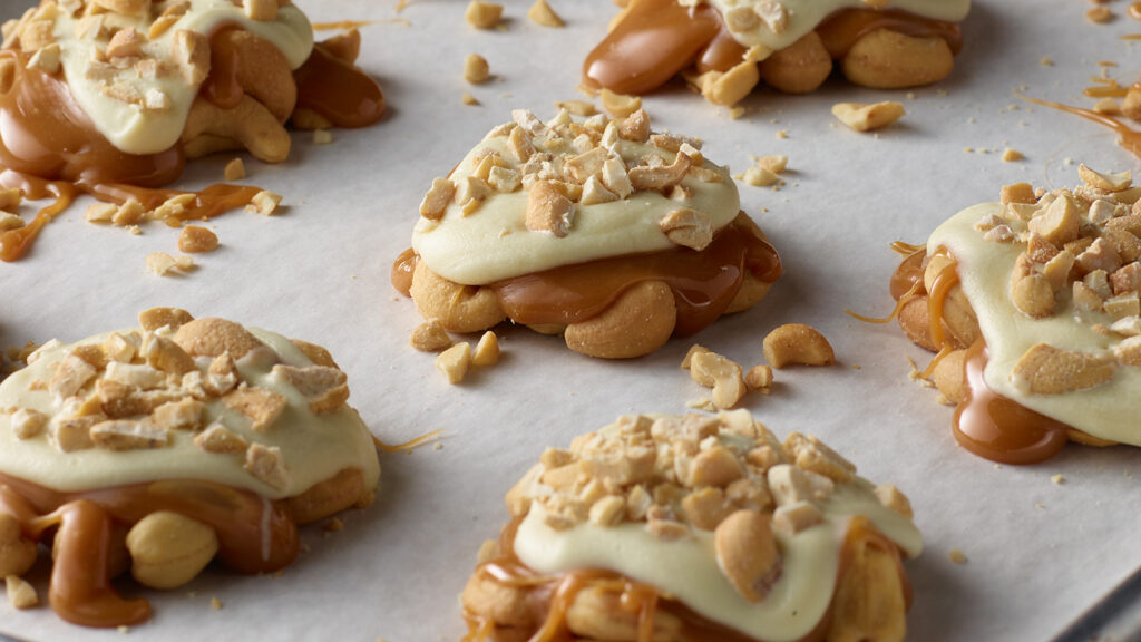 White Chocolate Caramel Cashew Clusters - PLANTERS® Brand