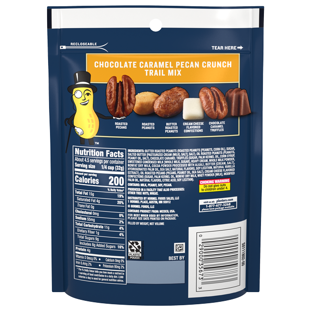 PLANTERS® Chocolate Caramel pecan crunch trail Mix, 5 oz Bag